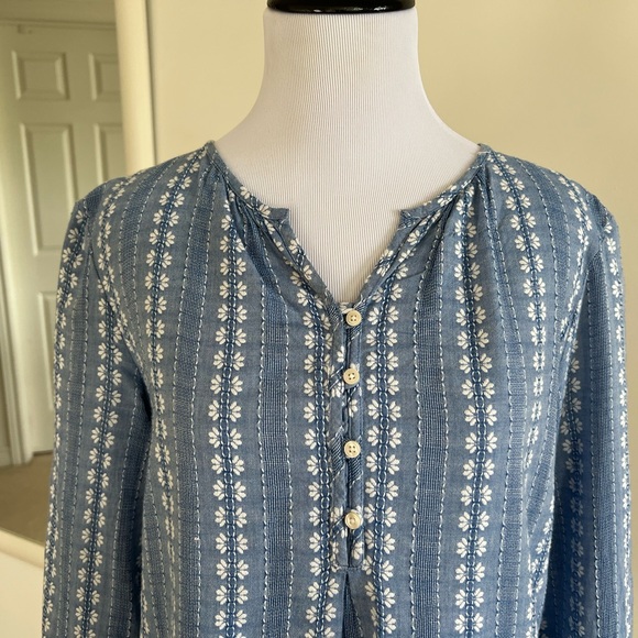 Denim chambray blouse by TALBOTS size small - Picture 3 of 8
